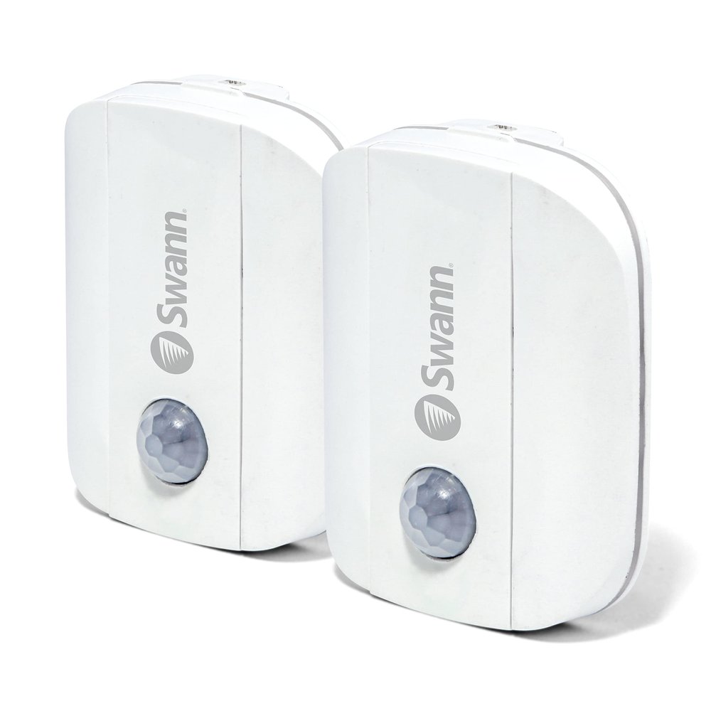 Swann Wireless Motion Alert Sensor Unit 2 Pack Easy Installation Both Indoors & Outdoors with Weatherproof Design, No Hub Required. Detect Movement Up to 50ft Away Within 110 Degree Range,White