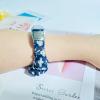 2 Packs Compatible with Amazfit Band 5 Mi Band 5 Mi Band 6 Bands for Women Girl, Scrunchies Cloth Soft Pattern Printed Fabric Wristband Bracelet Elastic Straps for Amazfit Band 5 Fitness Tracker view 3