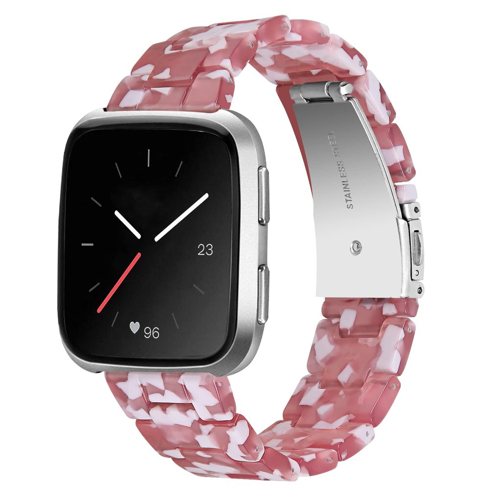 TryBest Replacement Strap Compatible for Fitbit Versa/Versa 2/Versa Lite, Resin Skin-Friendly Wristband with Metal Buckle Adjustable Strap 5.5-7.87 inch for Women Men