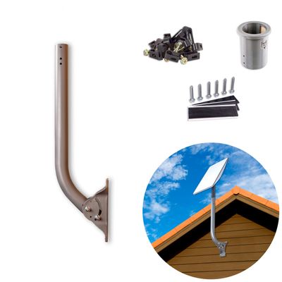 Starlink J-Pipe Mount Kit Compatible with V2 Rectangular Dish by SatelliteSale 22 inches Long