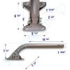 Starlink J-Pipe Mount Kit Compatible with V2 Rectangular Dish by SatelliteSale 22 inches Long view 4