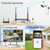 JouSecu 1080P Security Camera System Wireless, Plug and Play 8CH Video Surveillance NVR Kit with 4pcs HD Bullet IP Camera for Home/Store/Office, Night Vision Waterproof, No Hard Drive view 3