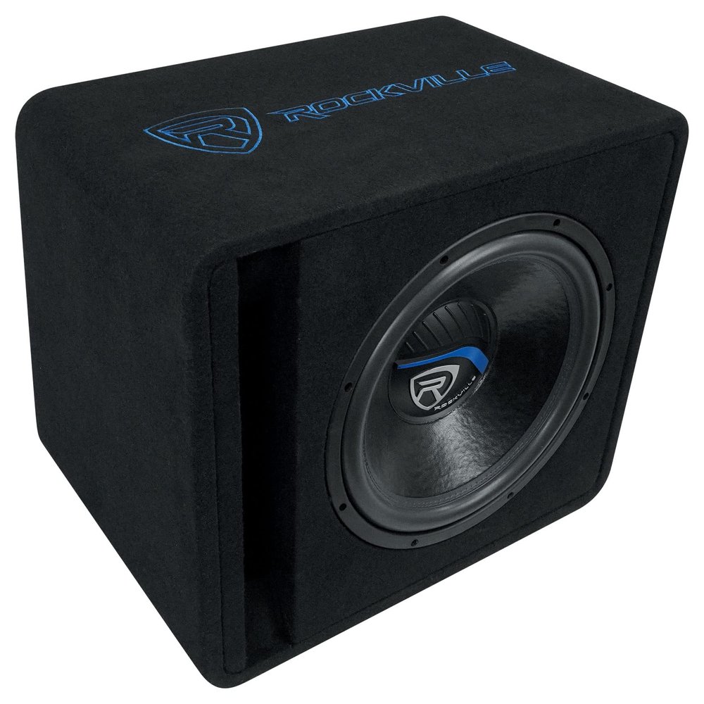 Rockville VS15K51 2000W 15" K5 Car Subwoofer in Vented Enclosure, 1 Ohm, Deep Bass, Durable MDF Build, for Car Audio Enthusiasts