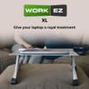 Uncaged Ergonomics WorkEZ Adjustable Laptop Stand for Desk, Laptop Stand Adjustable Height, Foldable Aluminum Cooling Computer Holder & Riser for Desk Bed, Gray, XL view 2