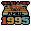 eden tee Vintage 27th Birthday Awesome Since April 1995-4x3 Vinyl Stickers, Laptop Decal, Water Bottle Sticker (Set of 3) view 1