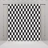 10x10ft White and Black Lattice Children Photography Backdrops Cartoon Birthday Fabric Photo Booth Background for Party view 1