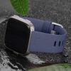 Wepro Band Compatible with Fitbit Versa 2 Bands for Women Men, Soft Band Compatible with Fitbit Versa Bands, Sport Waterproof Breathable Replacement Wristbands Strap for Versa Lite, Small, Blue Gray view 2