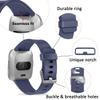 Wepro Band Compatible with Fitbit Versa 2 Bands for Women Men, Soft Band Compatible with Fitbit Versa Bands, Sport Waterproof Breathable Replacement Wristbands Strap for Versa Lite, Small, Blue Gray view 3
