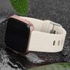 Wepro Band Compatible with Fitbit Versa 2 Bands for Women Men, Soft Band Compatible with Fitbit Versa Bands, Sport Waterproof Breathable Replacement Wristbands Strap for Versa Lite, Large, Beige view 2