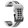 Threeeggs for Garmin Fenix 7X Watch Band, 26mm Quick Release Silicone Soft Replacement Strap for Fenix 6X, Fenix 5X, Fenix 3, Fenix 3 Sapphire, Descent Mk1, Quatix 3, Tactix Bravo (White-Black) view 1