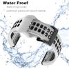 Threeeggs for Garmin Fenix 7X Watch Band, 26mm Quick Release Silicone Soft Replacement Strap for Fenix 6X, Fenix 5X, Fenix 3, Fenix 3 Sapphire, Descent Mk1, Quatix 3, Tactix Bravo (White-Black) view 2