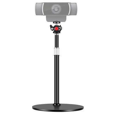 Nycetek Webcam Tripod Stand for Desk: Webcam Stand for Logitech Brio | C920 | C922 | C615 | C930e - Height & Angle Adjustable Desktop Tripod for Light & 1/4" Thread for Live Streaming | Video Calling