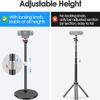 Nycetek Webcam Tripod Stand for Desk: Webcam Stand for Logitech Brio | C920 | C922 | C615 | C930e - Height & Angle Adjustable Desktop Tripod for Light & 1/4" Thread for Live Streaming | Video Calling view 2