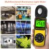LYCEBELL Digital Illuminance Light Meter, LC-881D Luxmeter Range up to 400,000 Lux with 270 Rotated Date Hold Max/Min Backlit for Photography Plant LED Light view 4