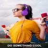 ELECDER i45 Headphones Wired, On-Ear Headphones with Microphone, Foldable Stereo Bass, 1.5M No-Tangle Cord, Portable 3.5MM Headset for School Kids Teens Smartphones Computer PC Tablet Travel, Purple view 2