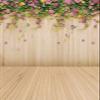 10x12FT Flower Wall Photography Background Spring Floral Backdrop Brown Wood Plank Flower Wall Backdrop Banner Bridal Shower Ceremony Flowers Baby Shower Birthday Party Decoration Video Props view 4