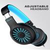 ELECDER i45 Headphones Wired, On-Ear Kids Headphones with 1.5M No-Tangle Cord, Foldable Portable Stereo 3.5mm Headset for School Kids Teens, Smartphones Tablet Computer Laptop, Airplane Travel, Black view 3