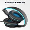 ELECDER i45 Headphones Wired, On-Ear Kids Headphones with 1.5M No-Tangle Cord, Foldable Portable Stereo 3.5mm Headset for School Kids Teens, Smartphones Tablet Computer Laptop, Airplane Travel, Black view 4
