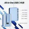 USB C Hub for iMac 24 inch 2021/2023/2024, Minisopuru i-Mac Hub Support M.2 NVMe SSD, i Mac Accessories for iMac M1/M3/M4, Docking Station with USB A/C 10Gbps, SD/TF, M.2 SSD (Not Included), Blue. view 2