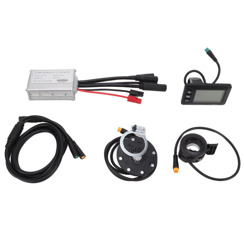 VGEBY Electric Conversion Kit, Electric Motor Controller 15A Common Speed Controller 36V 48V with GD01 Panel 1 to 2 Cable Fully Kit