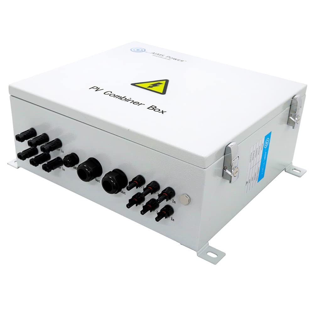 AIMS 6 String Solar Array Combiner Box 120A 200 V 6 Inputs 20KW Prewired
