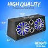 Pyle 8'' Dual Bass Subwoofer Box System - 400-Watt Slim Mount Truck Audio Subwoofer Box - Rear Vented Design with Built-in Illuminating LED Lights, 2x400 Watts Max Power - PLBA82LE,Black view 3