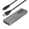 StarTech.com USB-C 10Gbps to M.2 NVMe or M.2 SATA SSD Enclosure - Tool-free External M.2 PCIe/SATA NGFF SSD Aluminum Case - USB Type-C&A Host Cables - Supports 2230/2242/2260/2280 (M2-USB-C-NVME-SATA) view 1