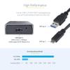 StarTech.com USB-C 10Gbps to M.2 NVMe or M.2 SATA SSD Enclosure - Tool-free External M.2 PCIe/SATA NGFF SSD Aluminum Case - USB Type-C&A Host Cables - Supports 2230/2242/2260/2280 (M2-USB-C-NVME-SATA) view 2