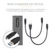 StarTech.com USB-C 10Gbps to M.2 NVMe or M.2 SATA SSD Enclosure - Tool-free External M.2 PCIe/SATA NGFF SSD Aluminum Case - USB Type-C&A Host Cables - Supports 2230/2242/2260/2280 (M2-USB-C-NVME-SATA) view 3