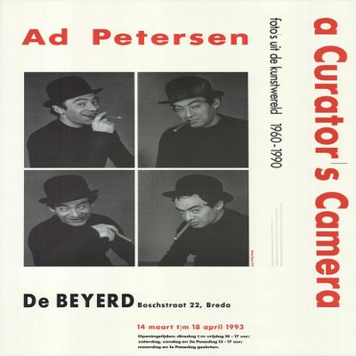 AD Petersen A Curators Camera 34.75 x 23.5 Offset Lithograph 1993 Photography Black & White, Red