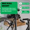 Bike Wall Mount - COR Indoor Bicycle Rack | Bamboo Bike Rack Storage with Removeable Shelf view 2