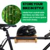 Bike Wall Mount - COR Indoor Bicycle Rack | Bamboo Bike Rack Storage with Removeable Shelf view 3