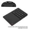 Sanpyl Numeric Keypad, 2 in 1 22 Keys 2.4G Touchpad Bluetooth 4.2 Number Pad, Type C Charging 500mAh Financial Accounting Keyboard, for Laptop, PC, Desktop(Black) view 4