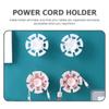 Hemoton 6pcs USB Cord Organizers Fixer Compact Cord Holders for Chargers Lightweight and Portable Cable Clips for Desk Nightstand Use view 2
