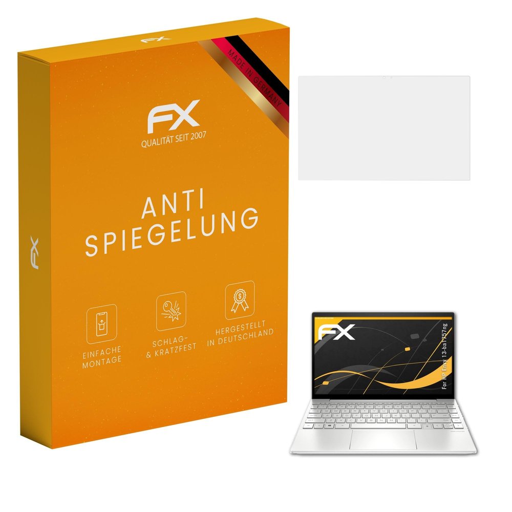 atFoliX Screen Protector compatible with HP Envy 13-ba1757ng Screen Protection Film, anti-reflective and shock-absorbing FX Protector Film (2X)