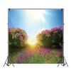 10x12FT Spring Scenery Floral Photo Backdrop Outdoor Garden Flowers Lavender Blossoms Purple Florets Park Trees Natural Landscape Kid Baby Photo Booth Shoot Vinyl Studio Props view 2