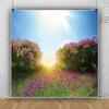 10x12FT Spring Scenery Floral Photo Backdrop Outdoor Garden Flowers Lavender Blossoms Purple Florets Park Trees Natural Landscape Kid Baby Photo Booth Shoot Vinyl Studio Props view 3