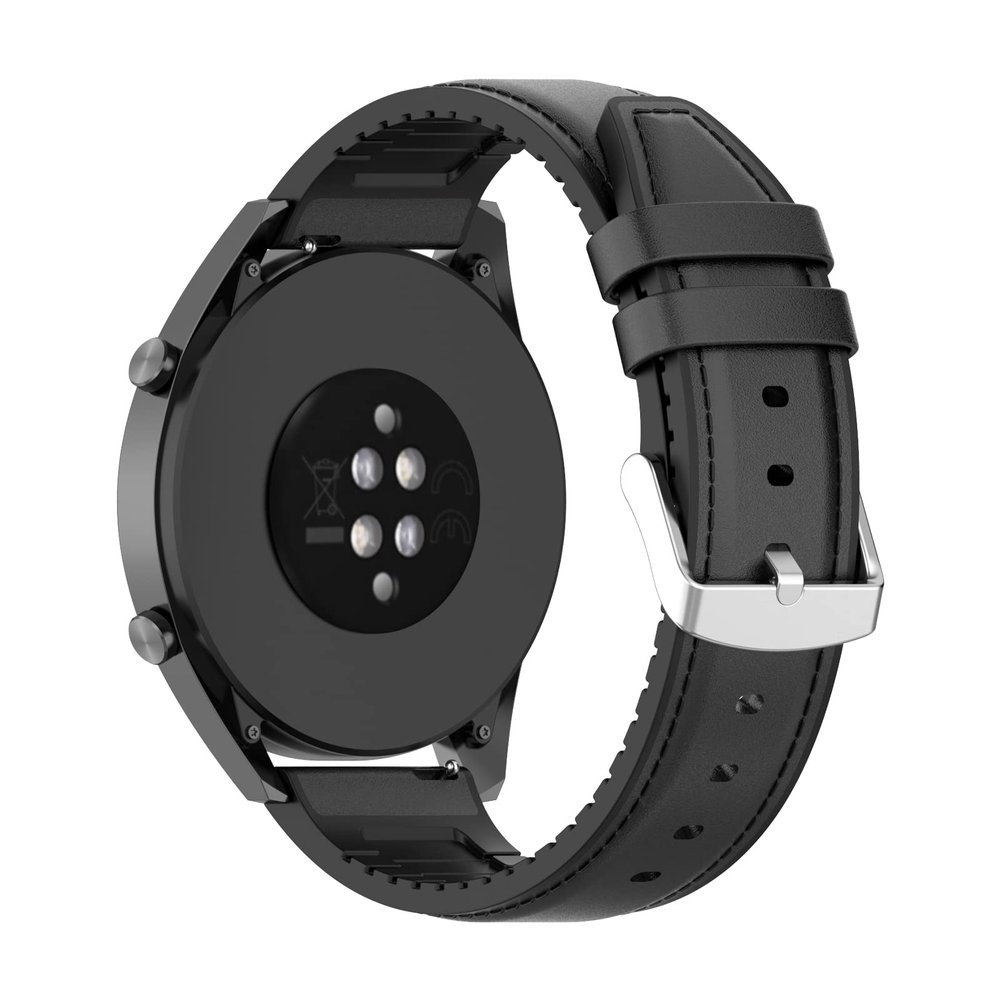 BabyValley Leather Bands Compatible with haylou LS04/LS09B/LS10/LS05S Adjustable Quick Release Wristbands Strap Breathable Silicone Bands Replacement Wristbands for IMILAB KW66 for Women&Men (black)