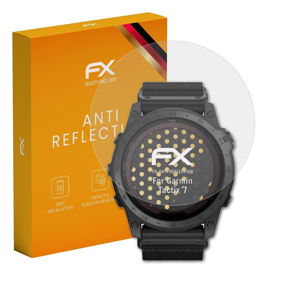 atFoliX Screen Protector compatible with Garmin Tactix 7 Screen Protection Film, anti-reflective and shock-absorbing FX Protector Film (3X)