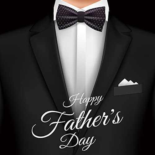 10x12FT Black and White Happy Father's Day Backdrop Thanks Daddy Papa Background Banner Decorations White Necktie Super Dad Family Party Decoration and Supplies for Home and Party