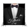 10x12FT Black and White Happy Father's Day Backdrop Thanks Daddy Papa Background Banner Decorations White Necktie Super Dad Family Party Decoration and Supplies for Home and Party view 3