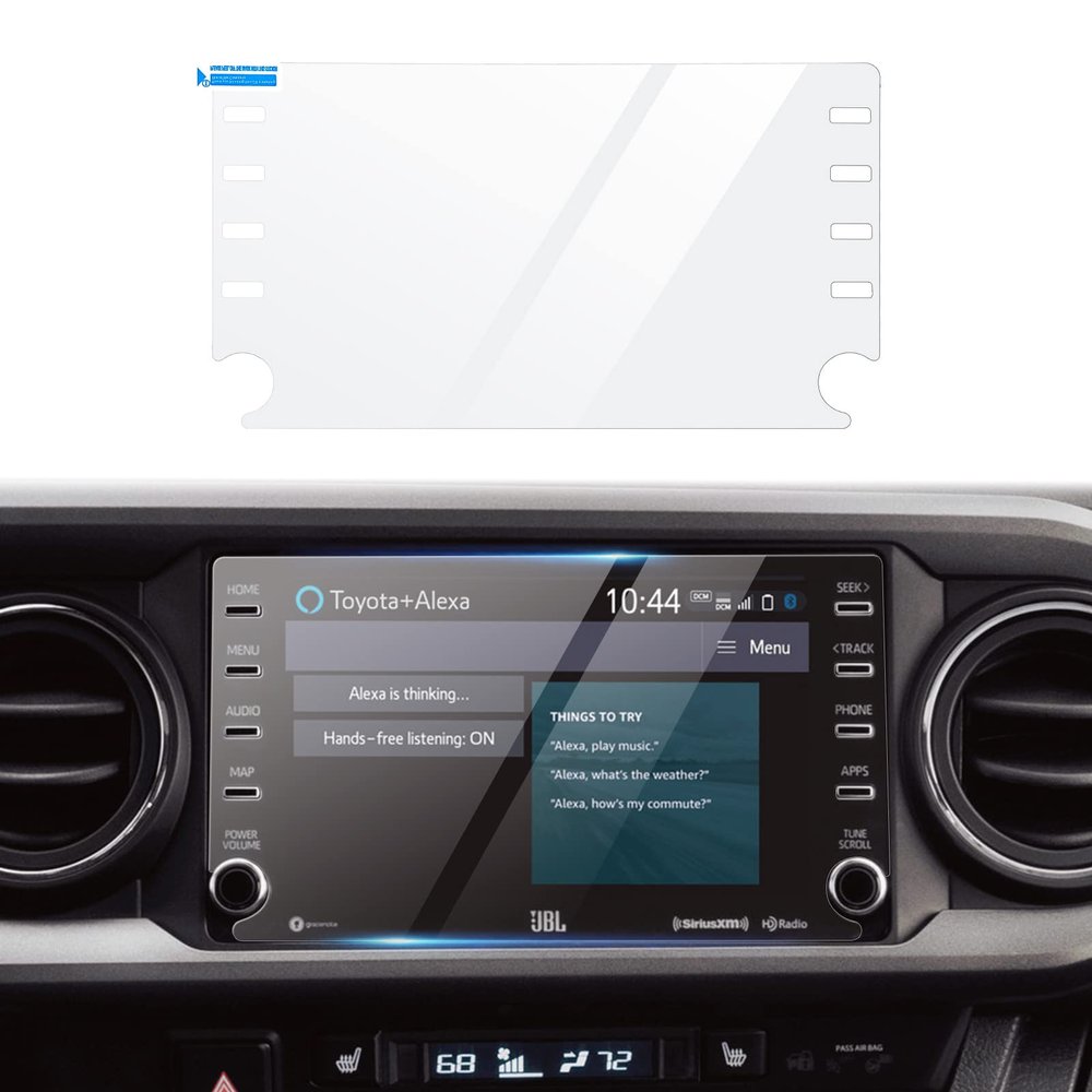Autorder Screen Protector for 2020 2021 2022 2023 Toyota Tacoma Accessories Tempered Glass 9H Navigation Touchscreen Protective Film(8-Inch)