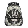 ALAZA Pen Hand with All Seeing Eye Symbol Planets Ancient Hieroglyphs Medieval Runes Spiritual Symbols Junior High School Bookbag Daypack Laptop Outdoor Backpack view 1