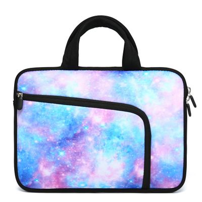 14 15 15.4 15.6 inch Laptop Handle Bag Computer Protect Case Pouch Holder Notebook Sleeve Neoprene Cover Soft Carrying Case with Extra Pockets For Dell Lenovo Toshiba Chromebook ASUS Acer(Blue Galaxy)