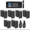 Rockville 6-Zone Amp+(12) 3.5" Black Cube+(2) Pendant Speakers for Restaurant/Bar/Cafe view 1