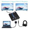 HDMI Splitter 1x2 with Audio Extractor, 1 in 2 Out Audio Video Distributor Box, HDMI 2.0b, HDCP 2.2, HDR, Support 4K@60Hz Ultra HD 3D for PS4, Xbox, STB, Blu-ray DVD Players Etc (Blue) view 3