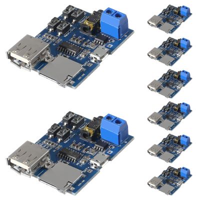 Coliao 8pcs MP3 Decoder Player Module TF Card U Disk Play with Audio Amplifier Audio Decoding Player Module Micro USB 5V Power Supply