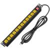 BTU Power Strip Surge Protector Rack-Mount PDU, 12 Outlet Power Strip with Switch, Metal Mountable Heavy Duty for Server Racks, Garage Shop, Industrial Commercial (Yellow 6FT) view 1
