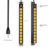 BTU Power Strip Surge Protector Rack-Mount PDU, 12 Outlet Power Strip with Switch, Metal Mountable Heavy Duty for Server Racks, Garage Shop, Industrial Commercial (Yellow 6FT) view 2