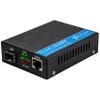 1G Ethernet Media Converter, 1 SFP to 1 RJ45, 30W PoE+  Empty SFP view 1